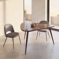 mesa de comedor de sheesham macizo 136x132 cm