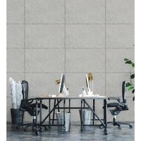 papel pintado vinilico lavable bloques de hormigon cemento en relieve - deimos 681686 de gaulan - rollo de 10 m x 106 m