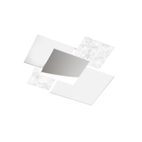 lampara de techo moderna 108870-fa cristal blanco y hoja de plata 4 bombillas e27