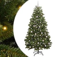 arbol de navidad artificial 210 cm 300 led blanco calido verde vidaxl