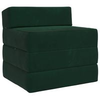 sofa cama plegable verde oscuro 200 x 70 x 15 cm terciopelo vidaxl