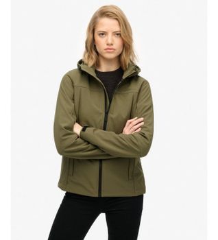 Superdry para mujer. W5012030A Chaqueta Classic Trekker verde (XS), Casual, Poliéster