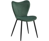 silla de comedor maika tela verde 58x50x80 cm