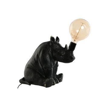 Lampara Sobremesa Resina 35x21,7x29 Rino Negro