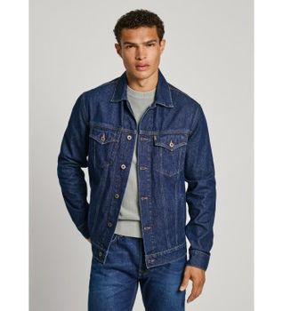 Pepe Jeans para hombre. PM402715CU4 Cazadora Regular marino (M), Casual, Algodón, Sostenible
