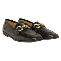 lolas deportivas moda mocasin con punta cuadrada con eslabon metal para mujer