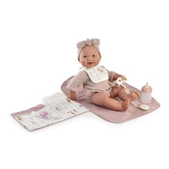 Muñeca Recién Nacida Mia Hace Pipí Con Cambiador 42cm