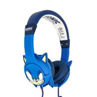 auriculares otl technologies paw846 con cable limitador de volumen y microfono azul y blanco