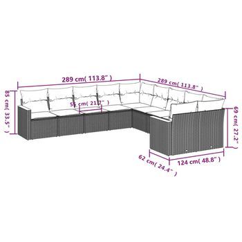Conjunto De Sofá Exterior (incluye Cojines, Juego De 10 Piezas)