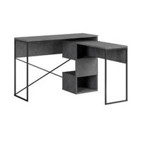 escritorio modular de madera badau - 110 x 102 x 77 cm - gris