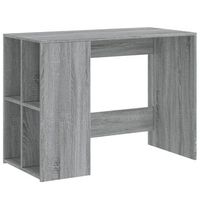escritorio de madera de ingenieria gris sonoma 102x50x75 cm vidaxl