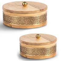 set 2 cajas dorado