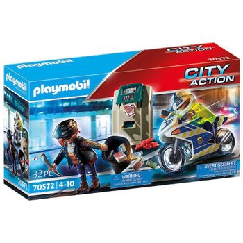 Playmobil moto de policía persecución del ladrón (70572) City Action