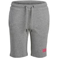 jack  jones short nino 12173262 jjibob jjsweat shorts imp jr light grey melange para nino