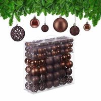 bolas de arbol de navidad en un juego de 150 - brownsilver - 14x37x365cm