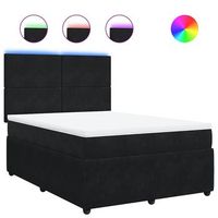 cama tapizada 200x144x1505 cm tejido - negro