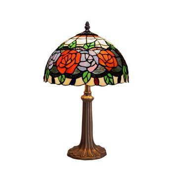 Sobremesa Mediano Base De   Pantalla Tiffany D. 30cm  Rosy