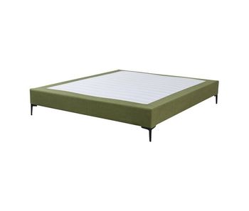 Cama doble lilla con revestimiento de pana 180x200 cm - verde [en.casa]