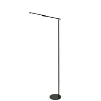ideal - lampara de pie led negra orientable de metal h130 cm fabas luce - luz led integrada de 10w cct 3000k 4000k 5000k 6000k