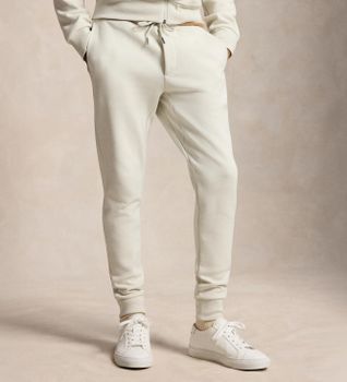 Polo Ralph Lauren para hombre. 710881518516 Pantalón jogger de punto doble beige (L), Casual, Algodón