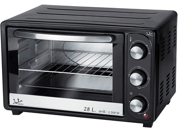 Mini horno - Jata HN928, Potencia 1500 W, Capacidad 28 L, Temporizador de 60 min, Termostato