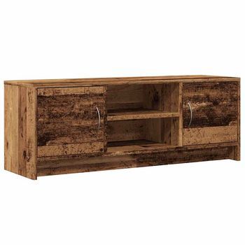 Mueble De Tv Madera Ingeniería Madera Envejecida 102x30x37,5 Cm Vidaxl