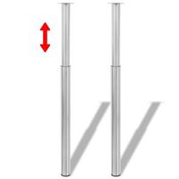 patas de mesa telescopicas 4 uds  patas para mesa niquel cepillado 710-1100 mm