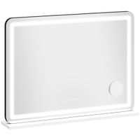 homcom espejo de maquillaje iluminado 80x60cm espejo tocador led regulable luz rgb 3 temperaturas de color blanco   aosom espana