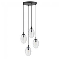lampara de techo celeste transparente 4 luces