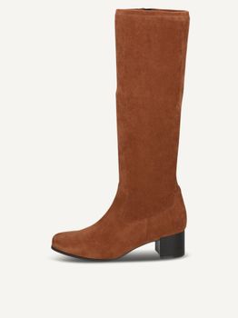 CAPRICE Boots, beige, made of Textiles with Block heel, Size 37