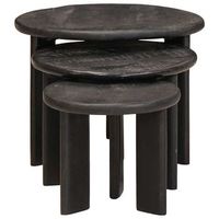 3 piezas mesas de cafe  mesa de centro nido madera de mango maciza
