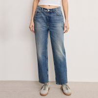 good american good standard straight denim jeans - us 8uk 12