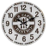 reloj de pared de madera blanco d34x2 cm