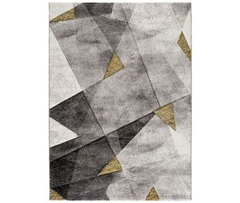 Alfombra geométrica en gris bianca, 60x120 cm - atticgo