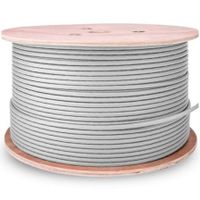 bobina cable red aisens a135-0750 cat6 awg23 utp 305m gris cca alto rendimiento