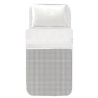 cubrecama infantil vichy gris -  cama 90x200 190x280