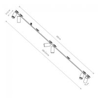 regleta de techo empotrable mono surface ii 6 luces