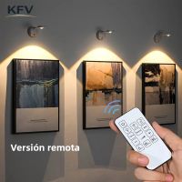 lampara de pared kvf recargable por usb con sensor de movimiento inalambrica regulable foco led decoracion para cuadros y arte mural