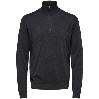 Selected Jersey Berg Half Zip Cardigan Antraciet para hombre