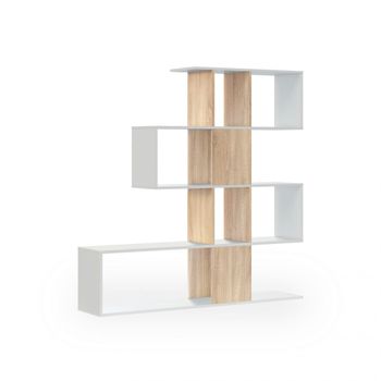 Estantería de diseño modular 145 cm blanco roble