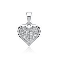 colgante corazon plata 925 circonitas