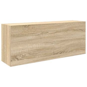 Mueble De Pared Baño Madera Ingeniería Roble Sonoma 100x25x40cm Vidaxl
