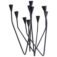 candelabro para 10 velas decoracion minimalista negro matosinhos