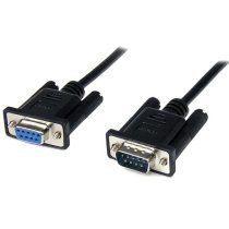 Cable 1m MÃ³dem Nulo Null Serie Serial DB9 Hembra a Macho - Negro