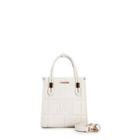 mini bolso tote con efecto acolchado en relieve efecto acolchado con detalle geometrico cream taglia unica