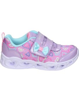 Zapatillas Con Luces Para Niña Skechers Heart Lights Boogie Land 306258n-lvmt Multicolor 24