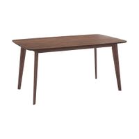 mesa de comedor rectangular de madera oscura 6 personas