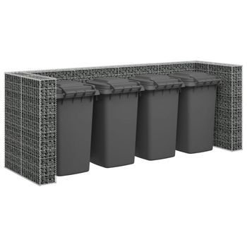 Muro De Gaviones | Gavión Para Piedras | Gavión Decorativo Para Contenedor De Basura Acero 320x100x120 Cm Cfw654878