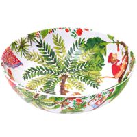 ensaladera grande de melamina pura decorada con monos de bali 31 cm