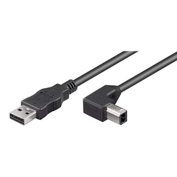 Goobay Cable Impresora Acodado USB 2.0 Tipo A/B Macho/Macho 50cm Negro